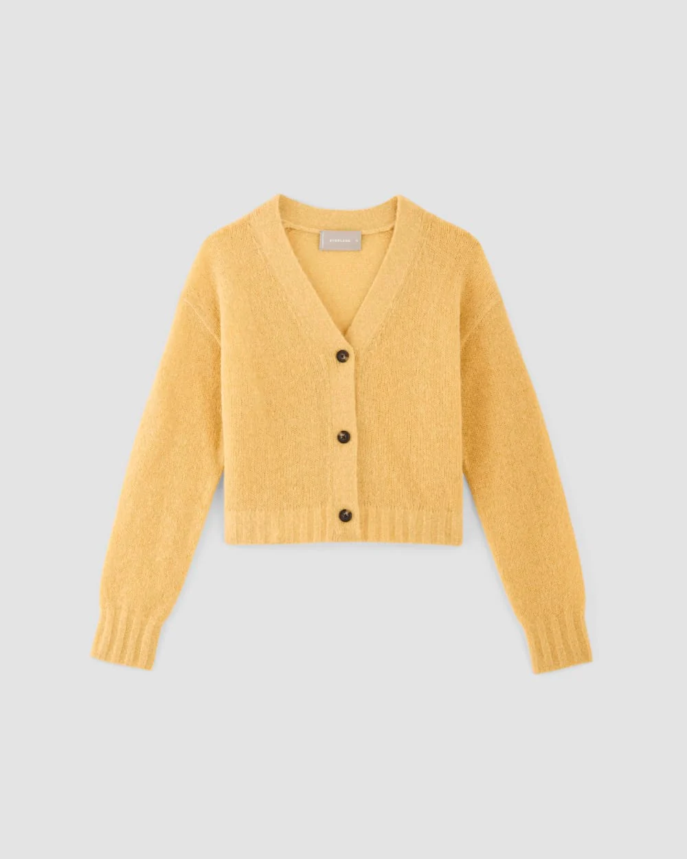 The Alpaca V-Neck Cropped Cardigan | Raffia - Image 2