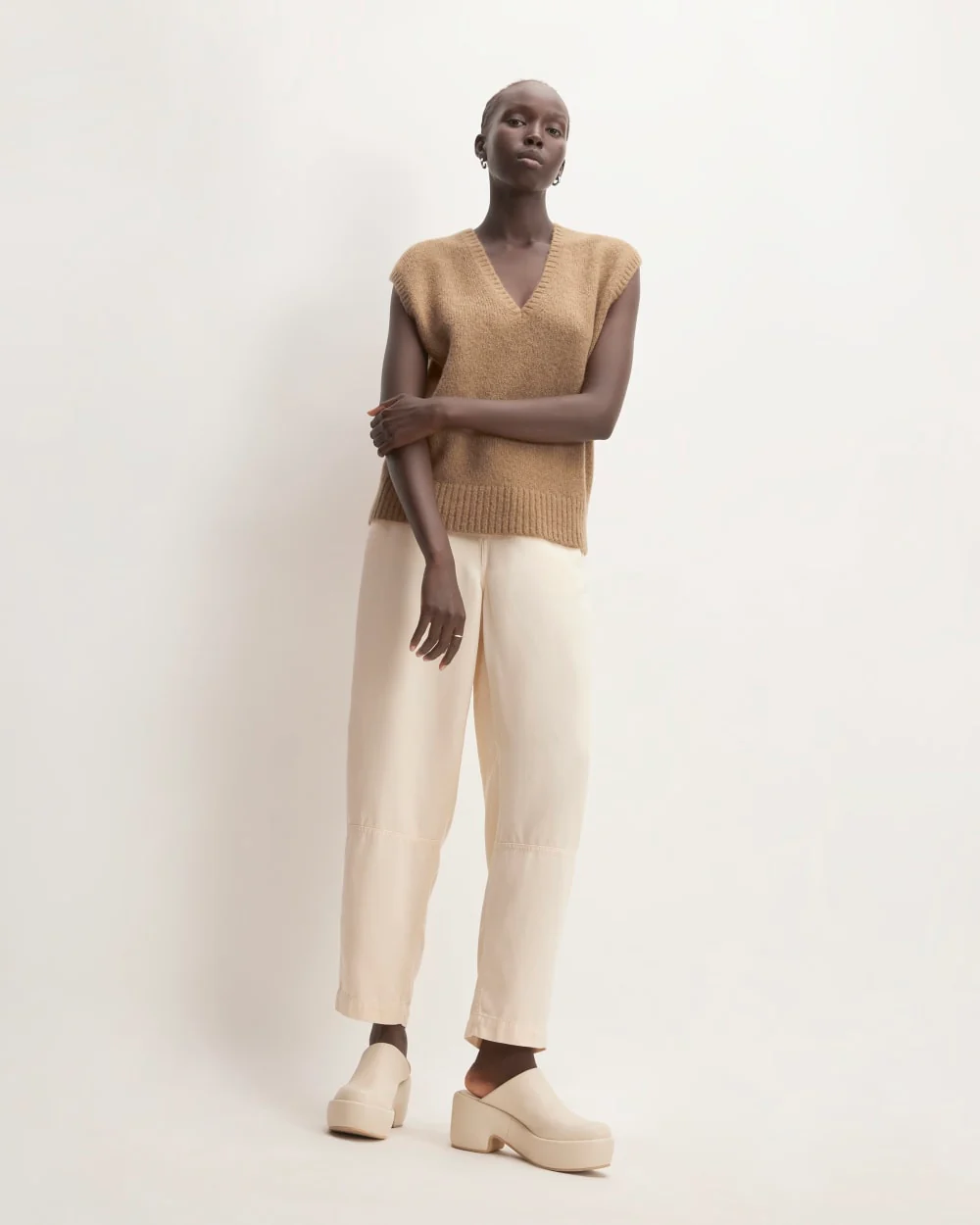 The Alpaca V-Neck Vest | Tiger's Eye - Image 3