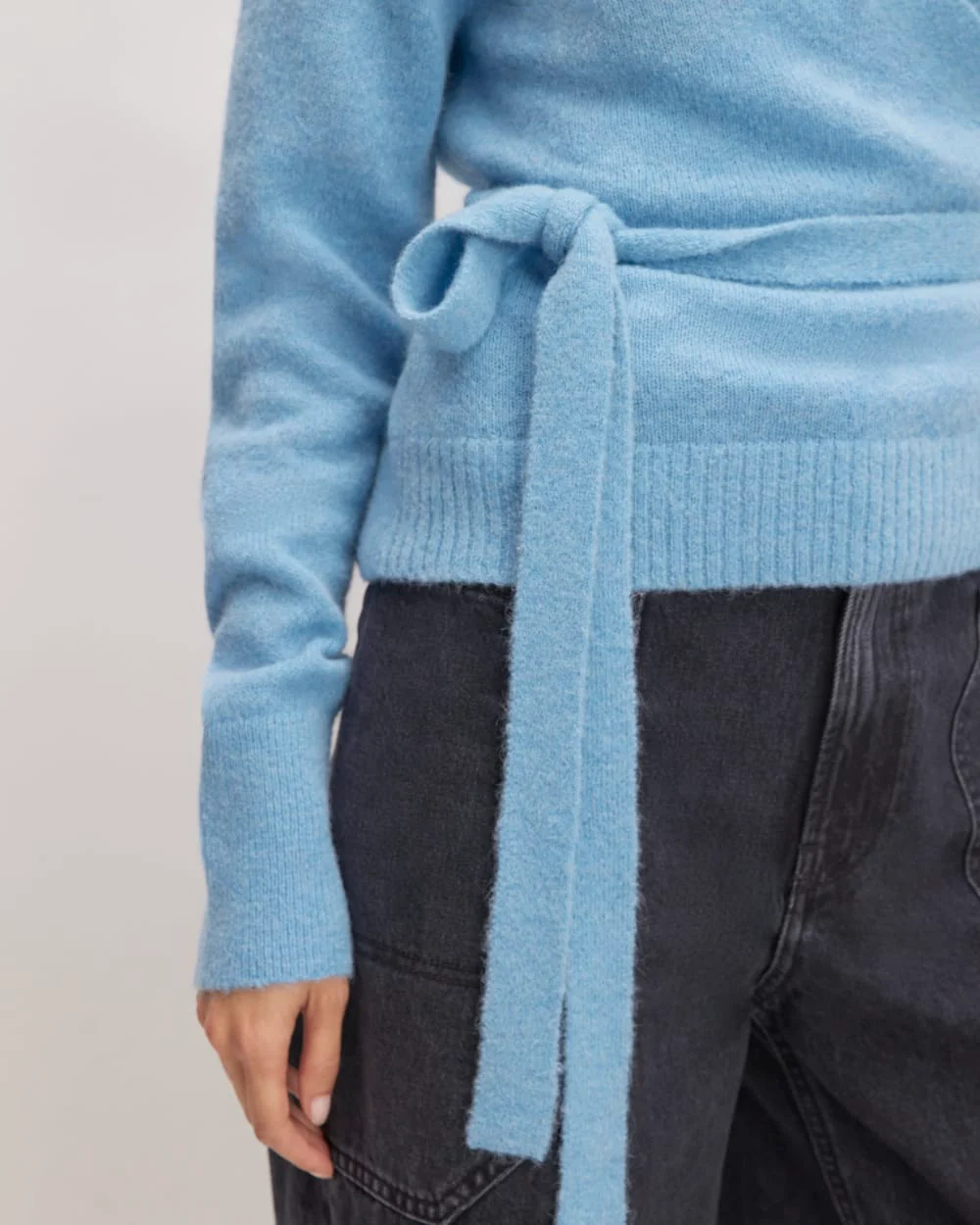 The Alpaca Wrap Sweater | Heritage Blue - Image 5