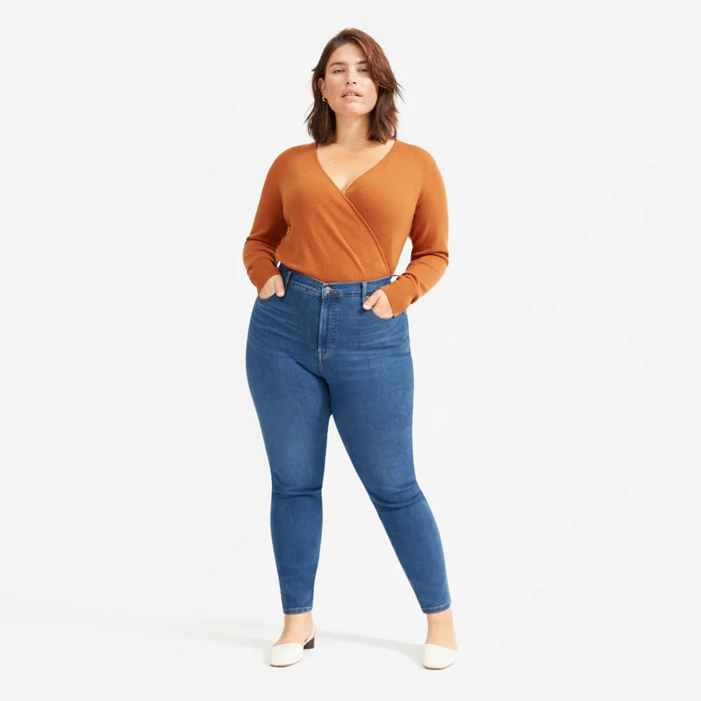 The Authentic Stretch High-Rise Skinny | Mid Blue | 28.5" Inseam - Image 2