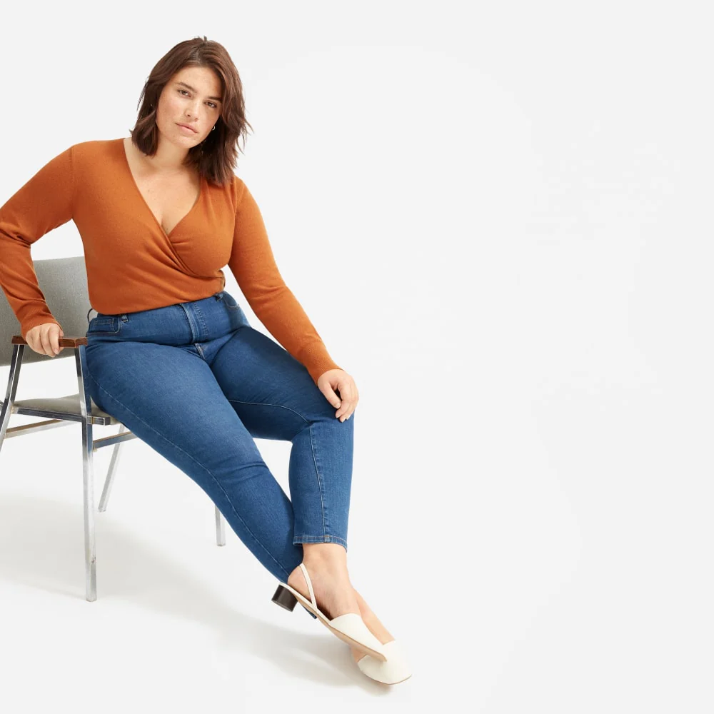 The Authentic Stretch High-Rise Skinny | Mid Blue | 28.5" Inseam - Image 5