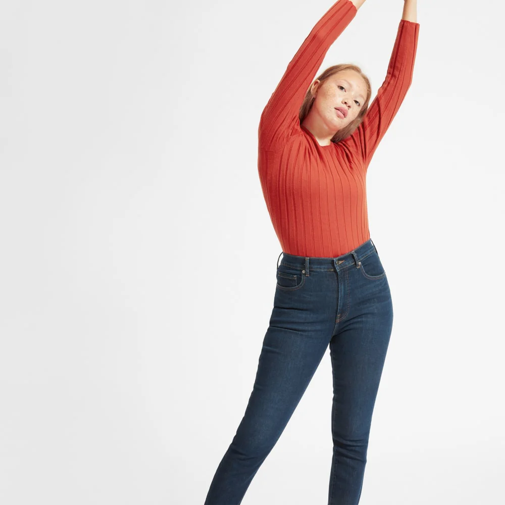 The Authentic Stretch High-Rise Skinny | Dark Blue Wash | 26.5" Inseam - Image 2