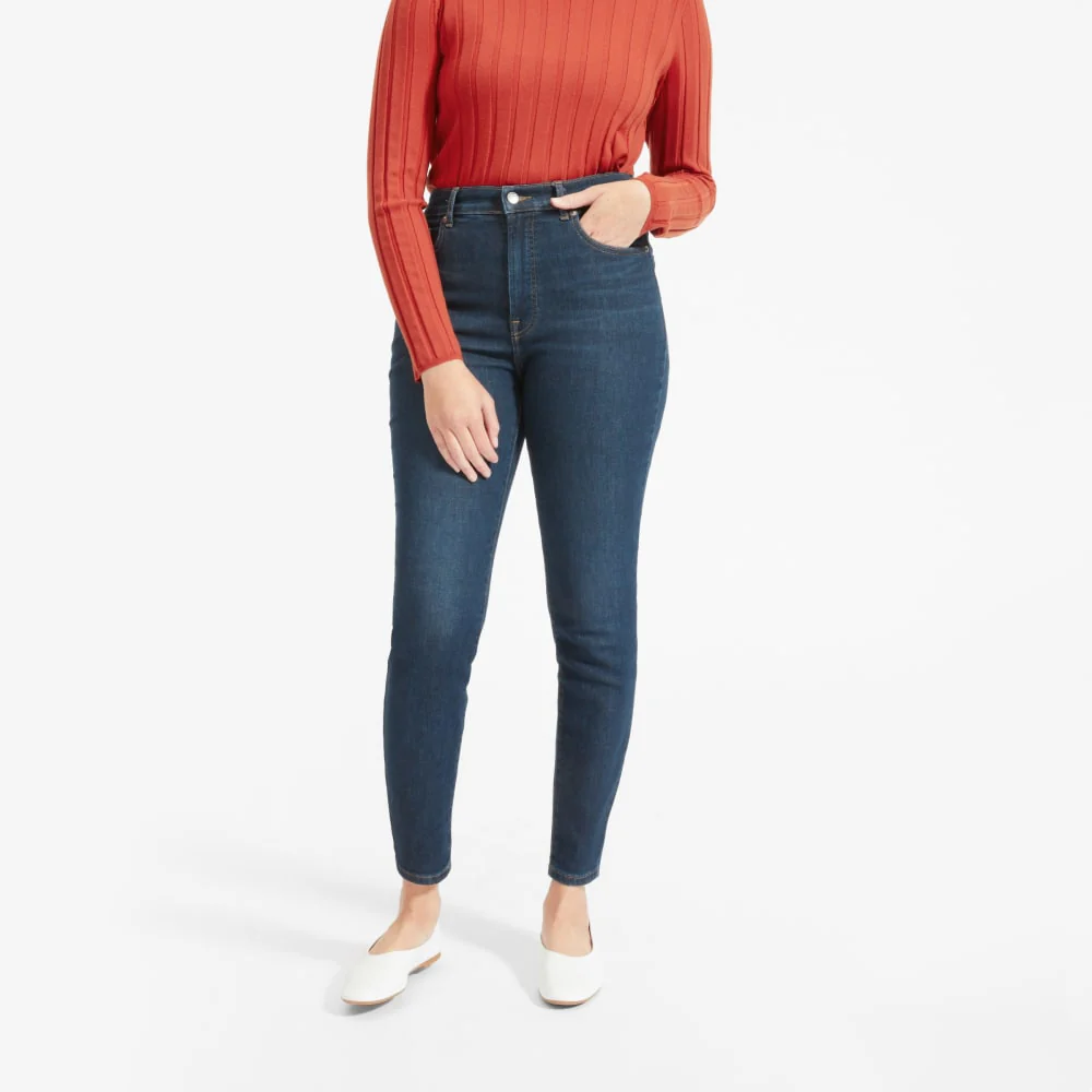 The Authentic Stretch High-Rise Skinny | Dark Blue Wash | 26.5" Inseam - Image 4