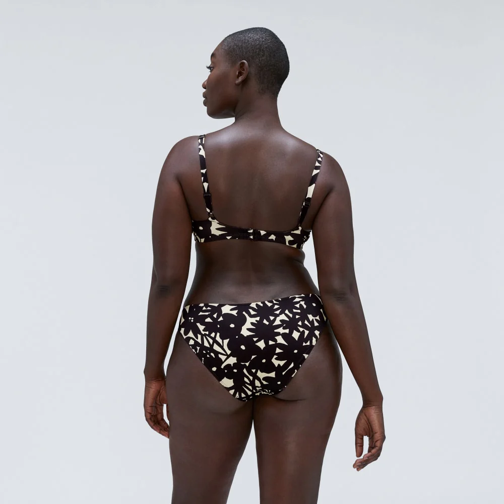 The Bikini Bottom | Black / Canvas Floral - Image 4