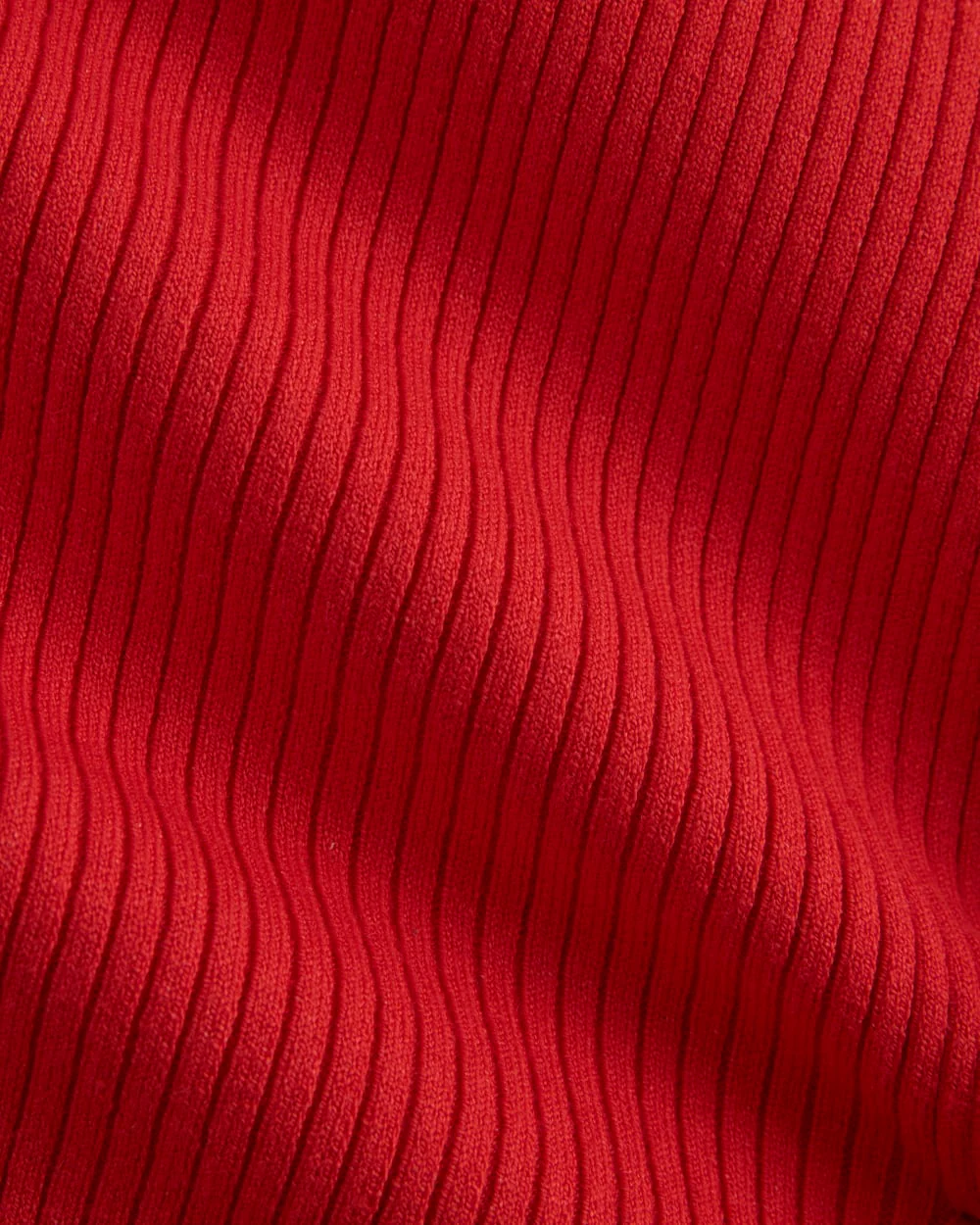 Boat-Neck Ribbed Knit | Fiery Red - Image 6