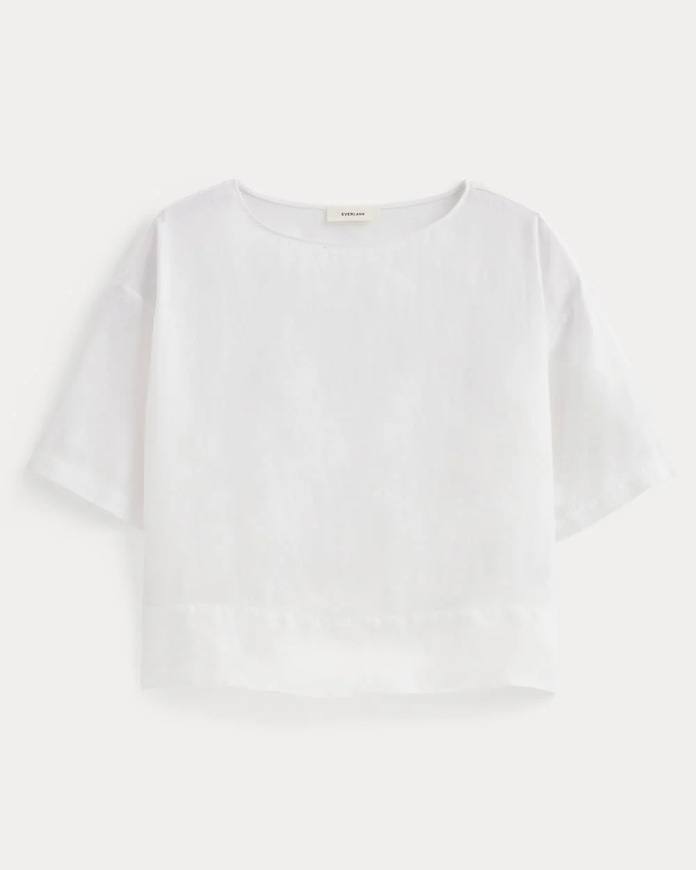 The Boatneck Top in Linen | White - Image 2