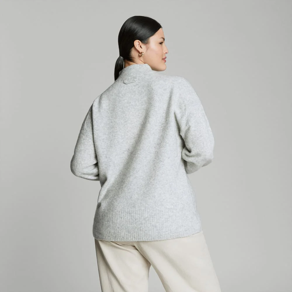 The Cozy-Stretch Pullover |  Heathered Grey - Image 3