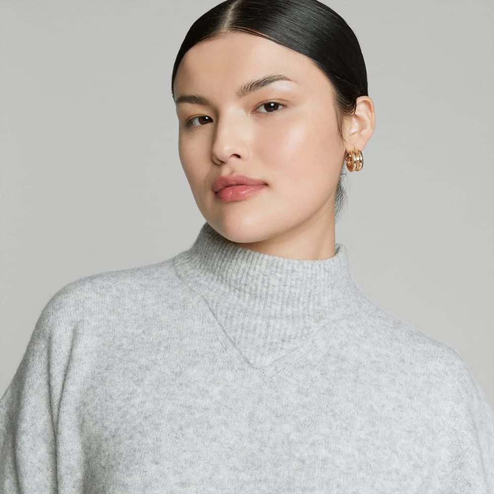 The Cozy-Stretch Pullover |  Heathered Grey - Image 4