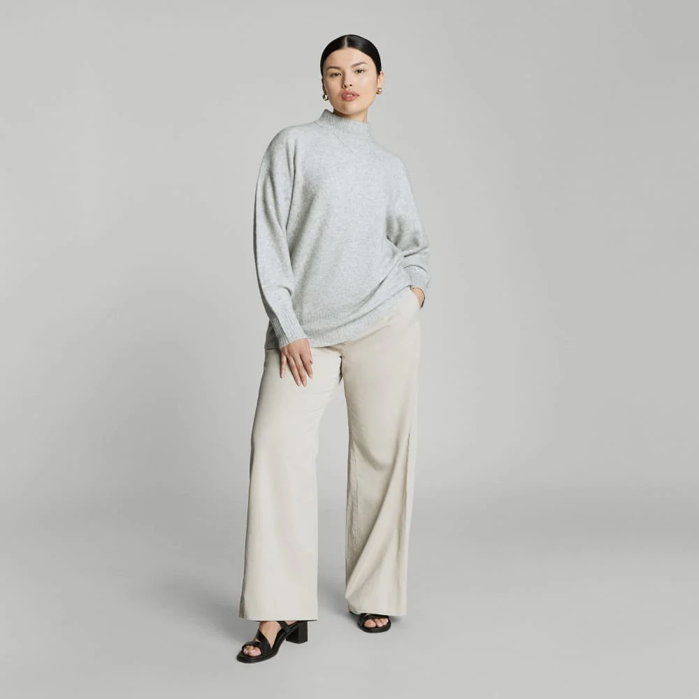 The Cozy-Stretch Pullover |  Heathered Grey - Image 5