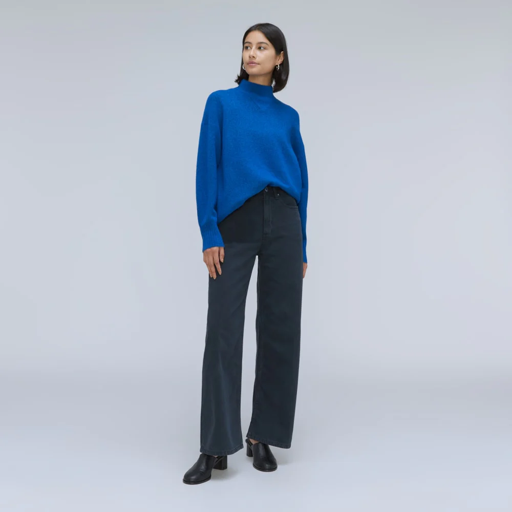 The Cozy-Stretch Pullover | Heathered Lapis Blue - Image 6