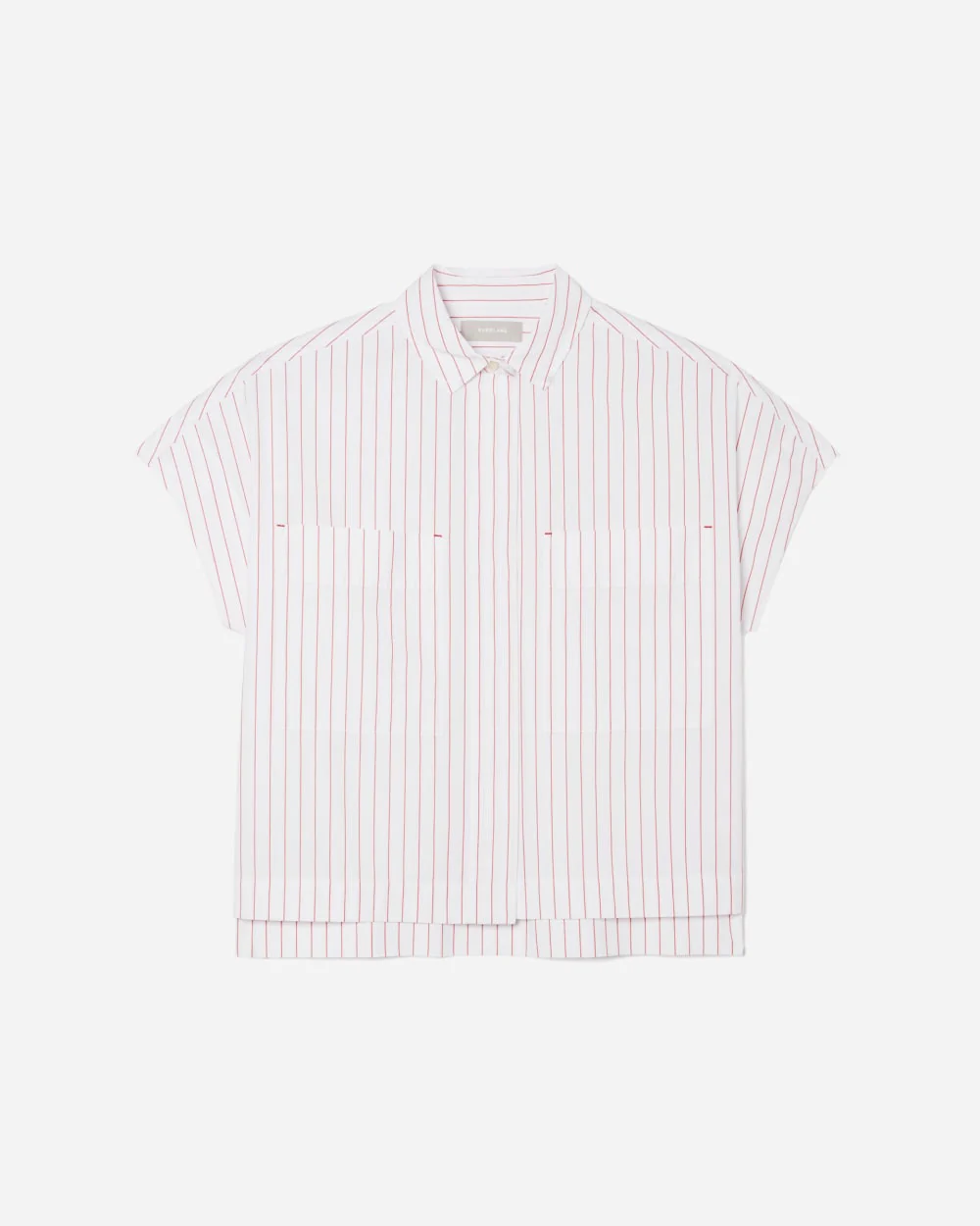 The Short-Sleeve Box Shirt | Red Pinstripe - Image 4