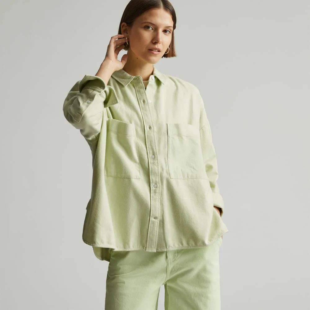 The Boxy Flannel | Seafoam Green