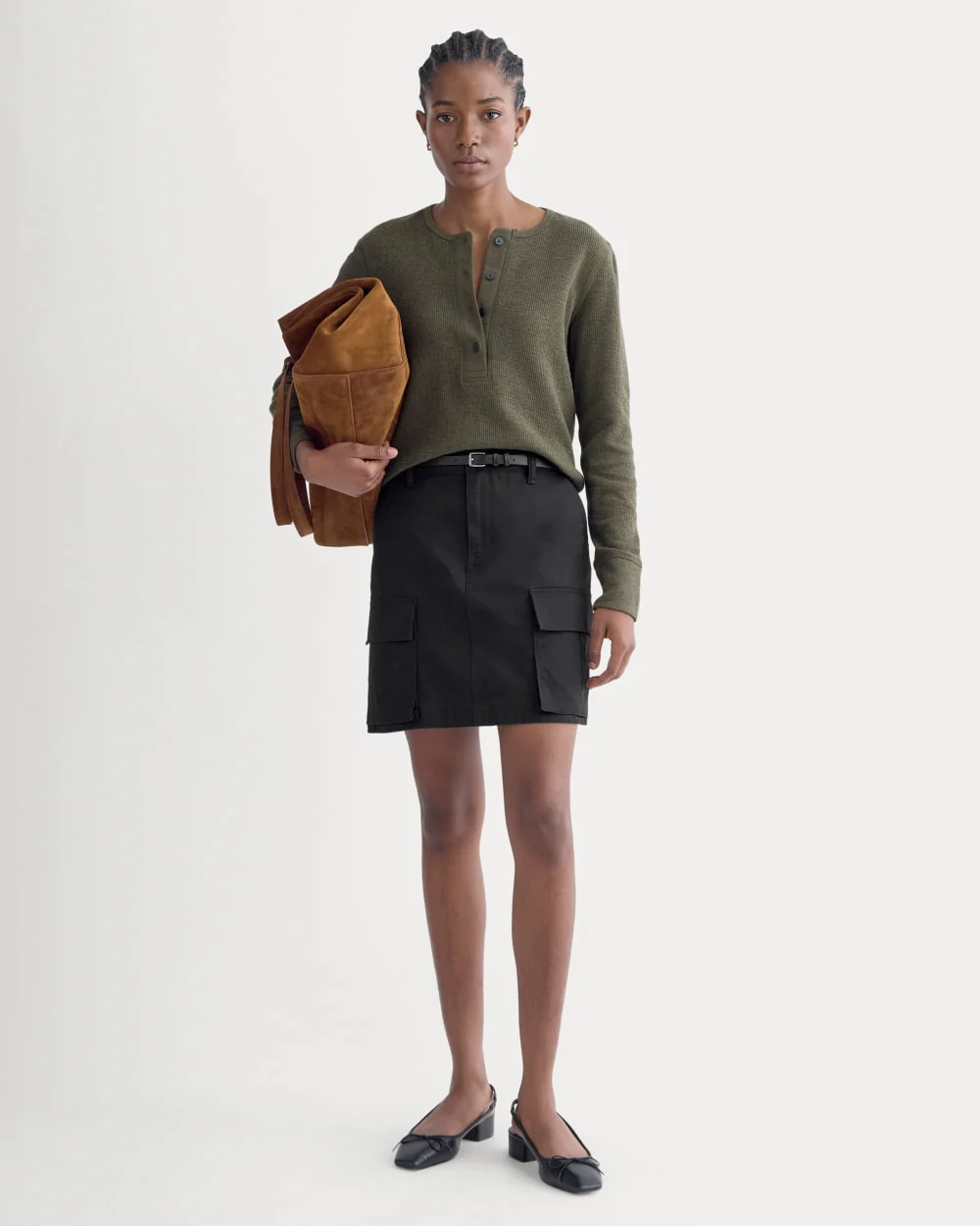 Boxy Henley in Cozy Waffle | Heather Beech - Image 3