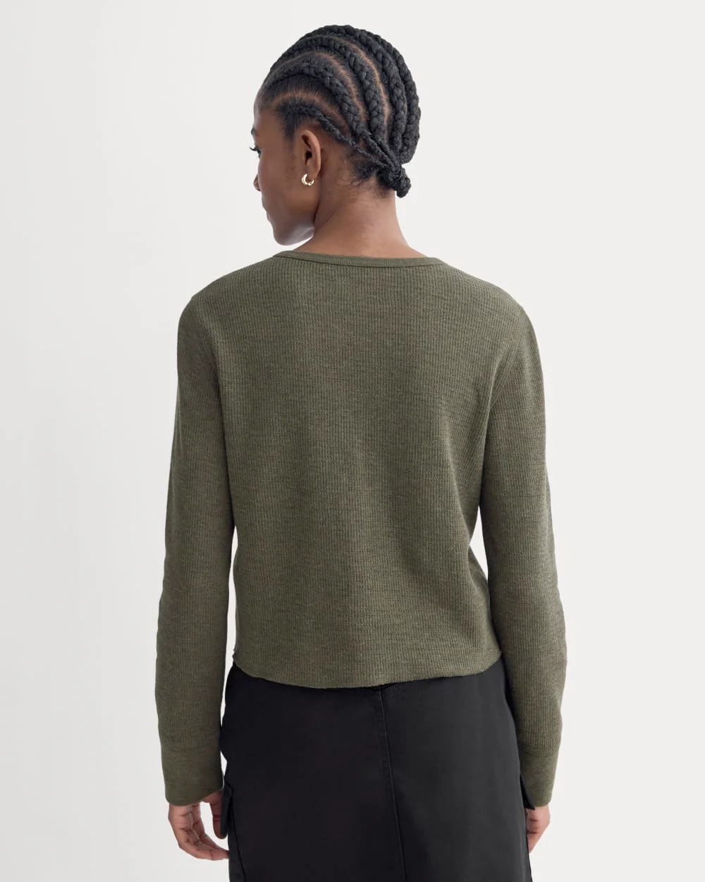 Boxy Henley in Cozy Waffle | Heather Beech - Image 5