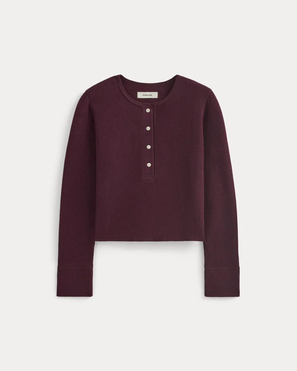 Boxy Henley in Cozy Waffle | Heathered Port Royale - Image 2
