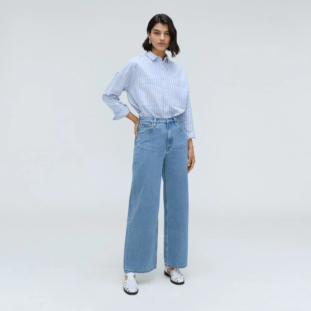 The Boxy Oxford | Sky / White - Image 6