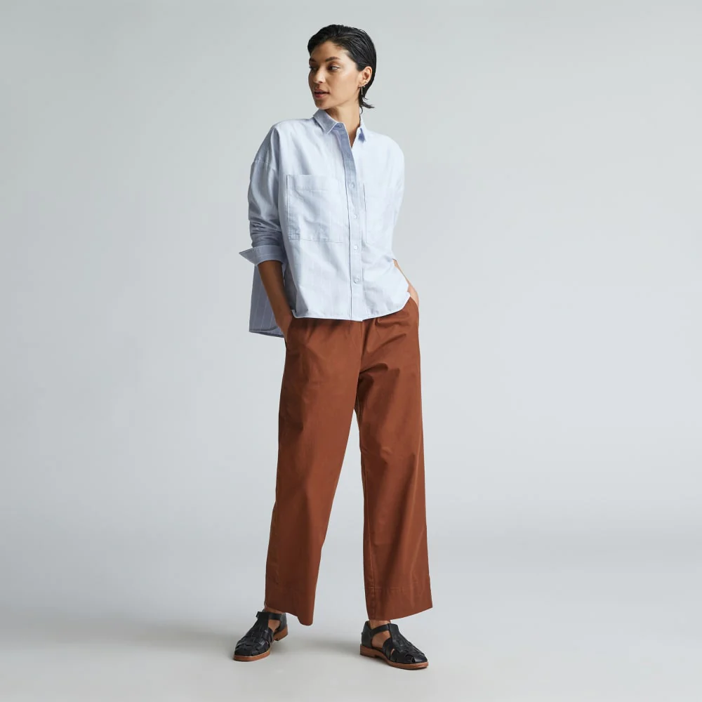 The Boxy Oxford | Periwinkle / White - Image 6