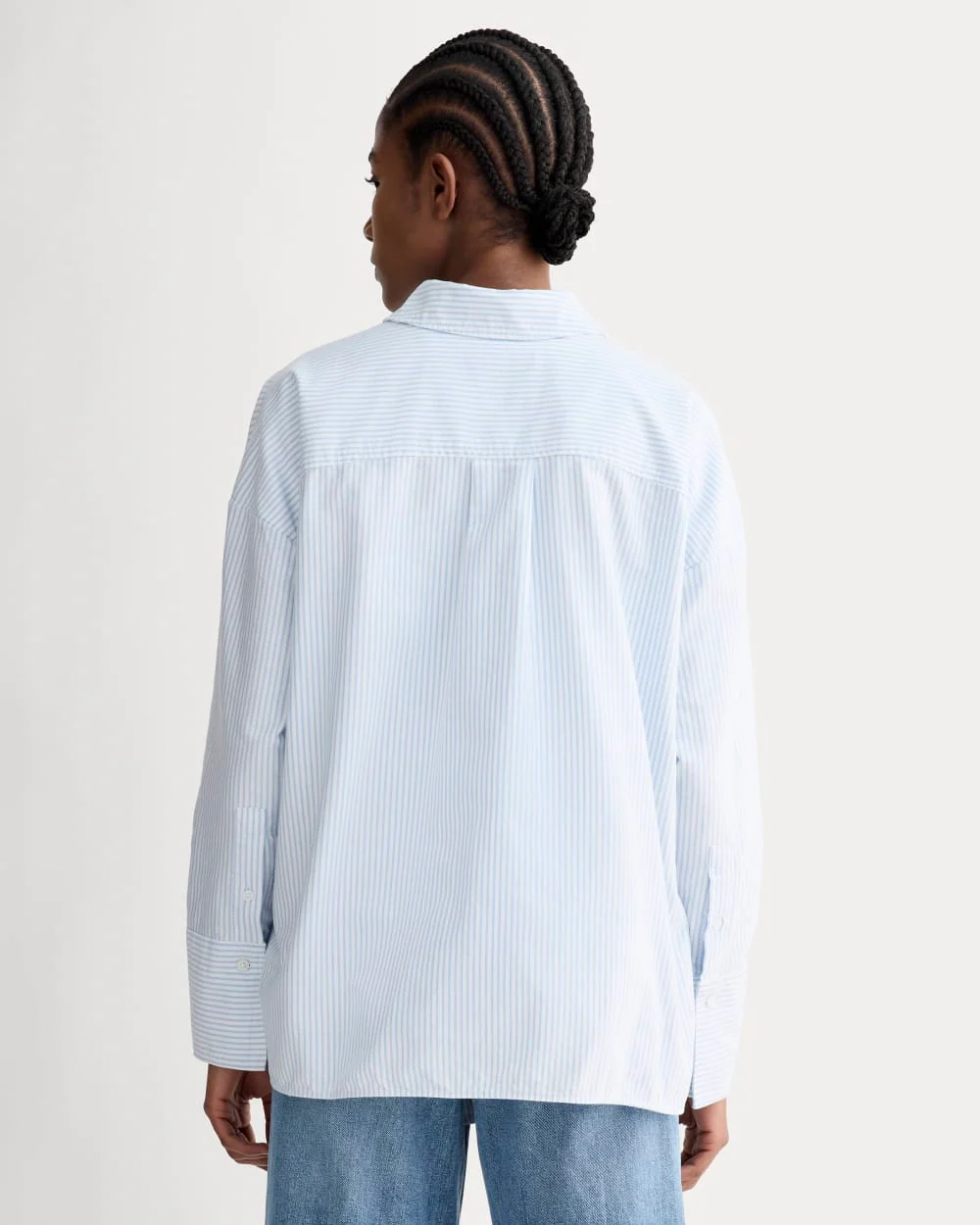 The Boxy Oxford | White / Blue - Image 5