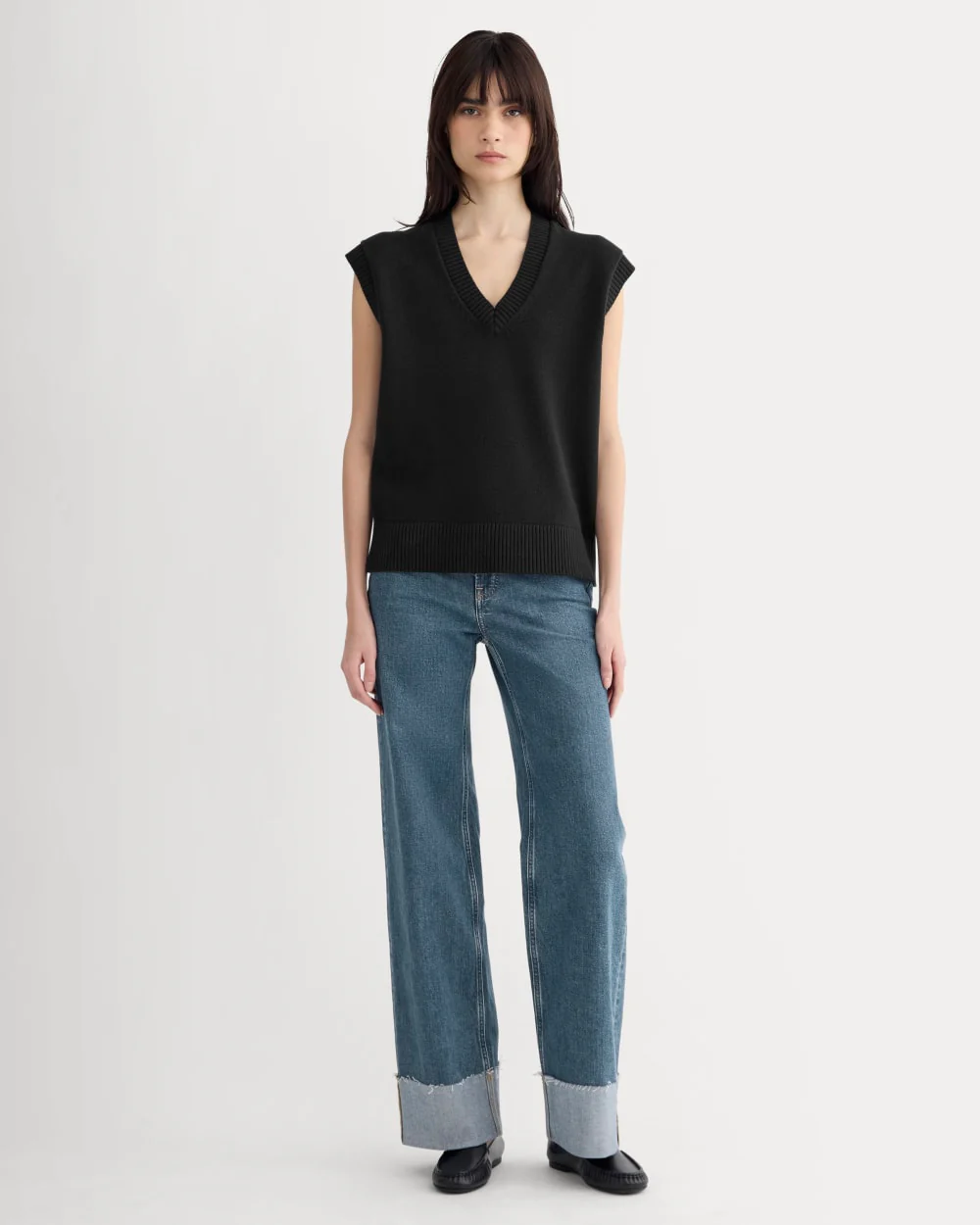 The Boxy Vest in Everyday Cotton | Black - Image 3