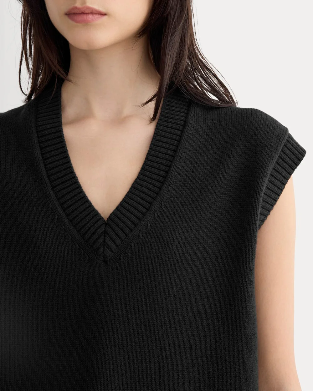 The Boxy Vest in Everyday Cotton | Black - Image 4