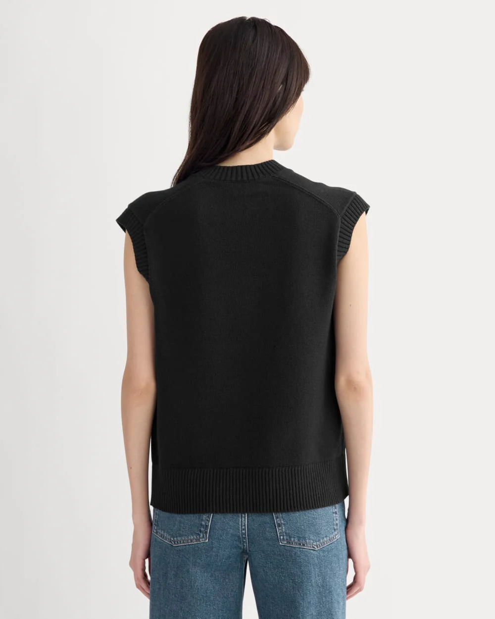 The Boxy Vest in Everyday Cotton | Black - Image 5