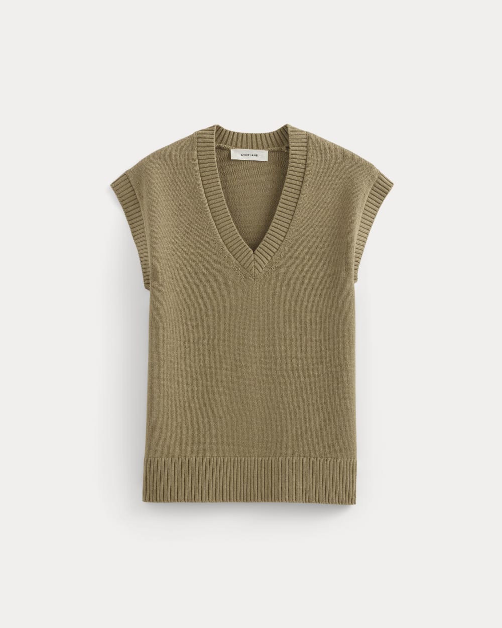 The Boxy Vest in Everyday Cotton | Dark Heathered Camel - Image 2