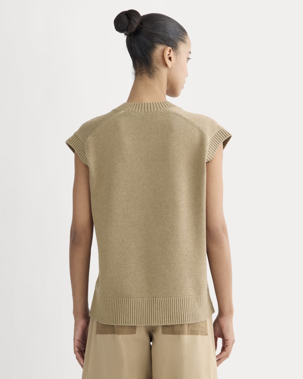 The Boxy Vest in Everyday Cotton | Dark Heathered Camel - Image 5