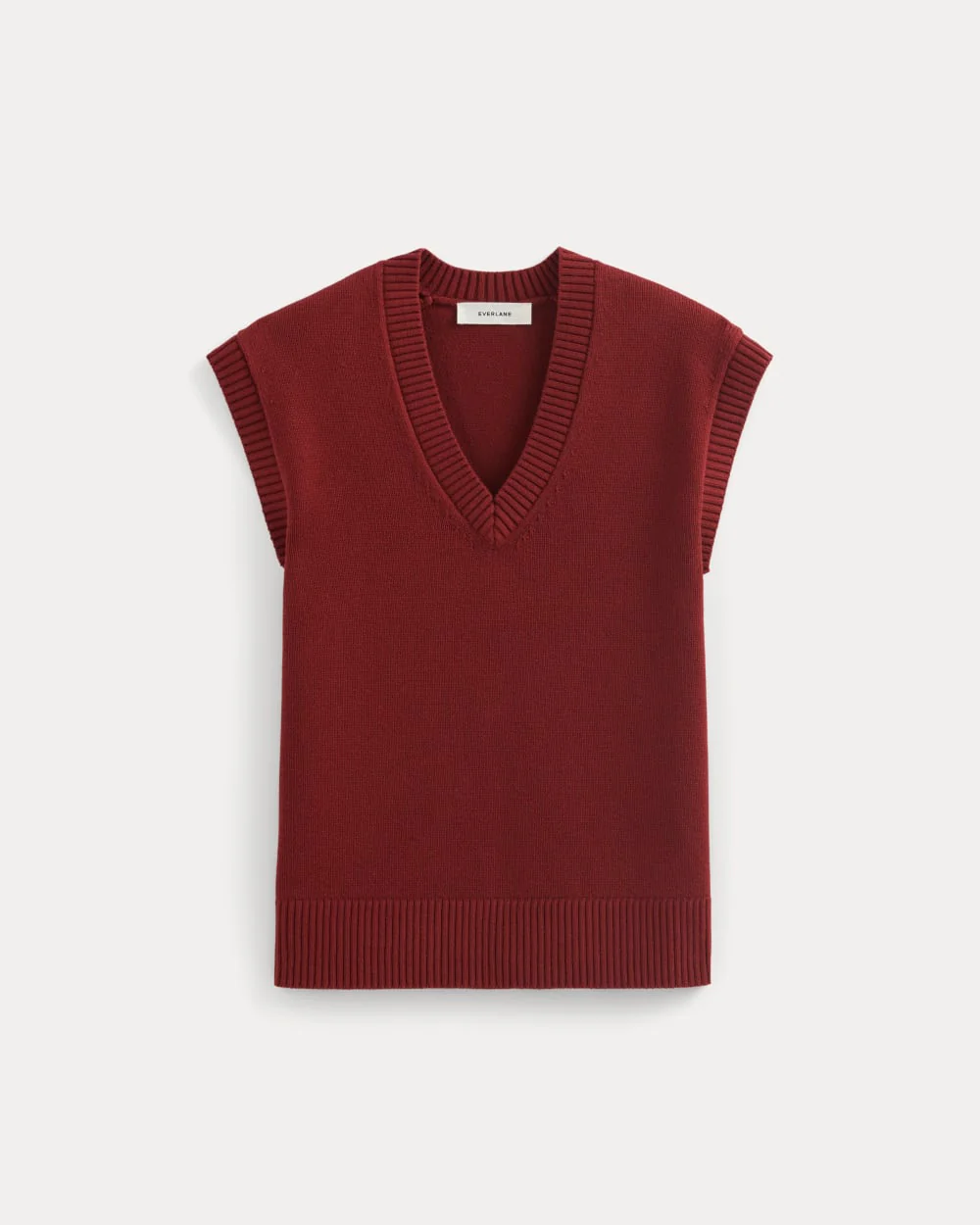 The Boxy Vest in Everyday Cotton | Merlot - Image 2