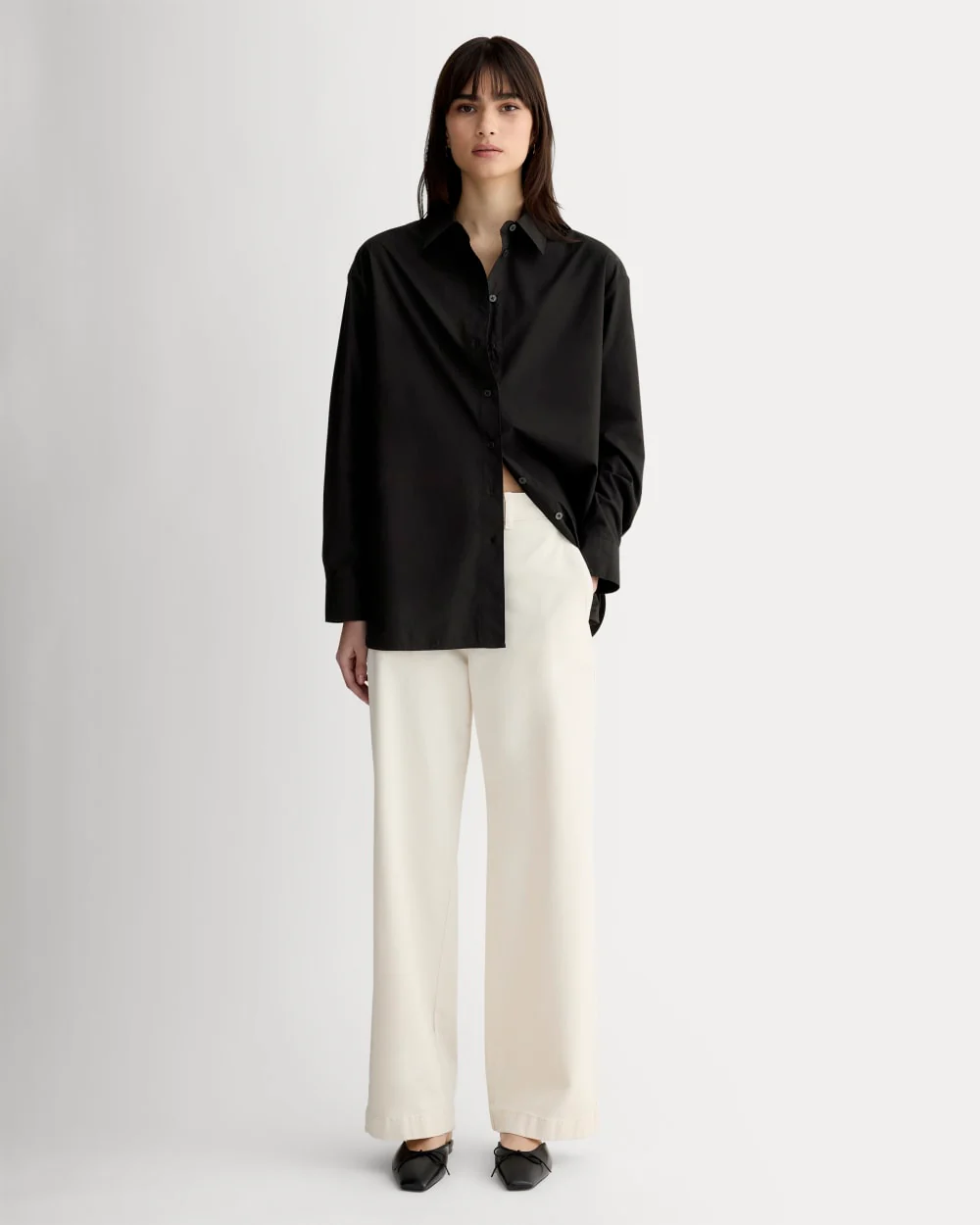 The Boyfriend Shirt in Ultrasoft Cotton | Black - Image 4