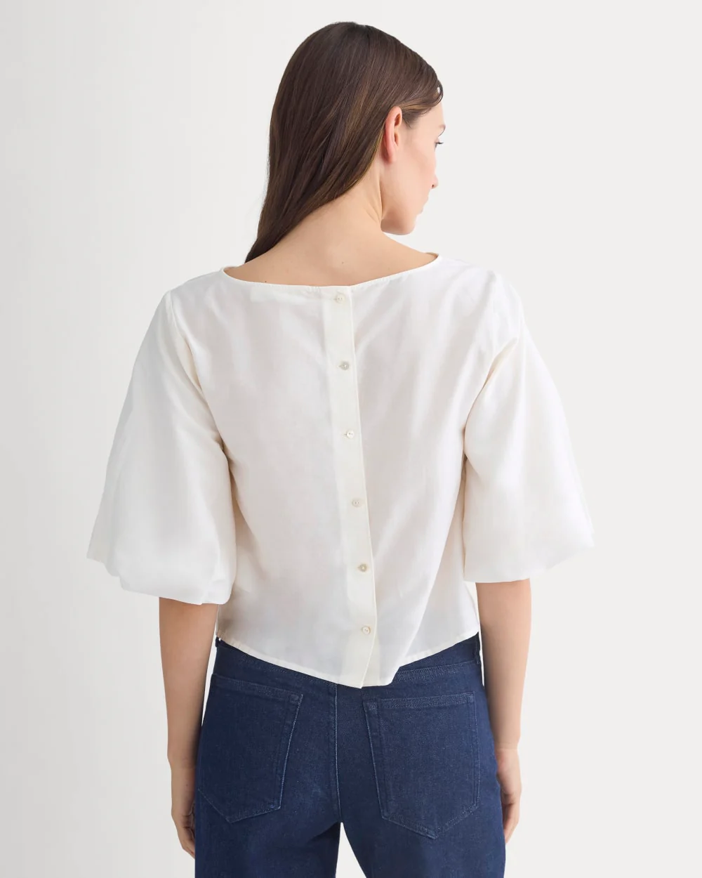 Bubble-Sleeve Top | Bone - Image 4