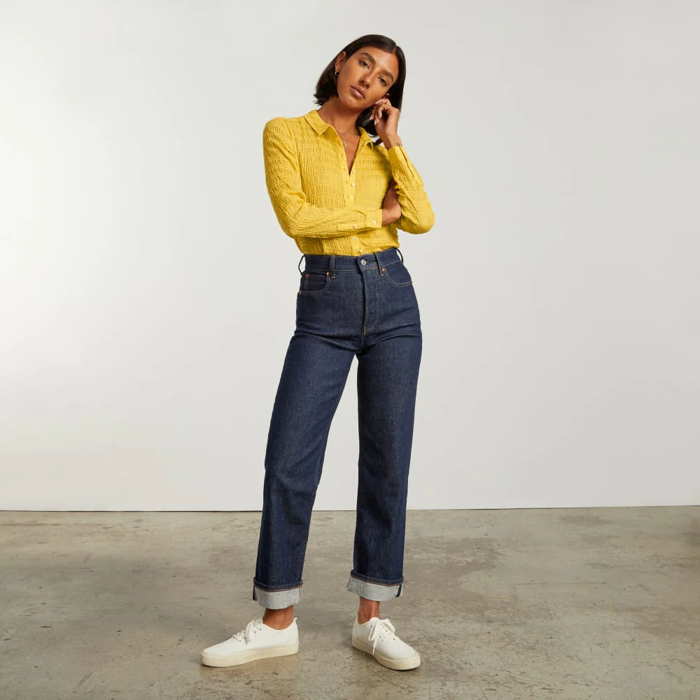 The Button Smock Top | Super Lemon - Image 4