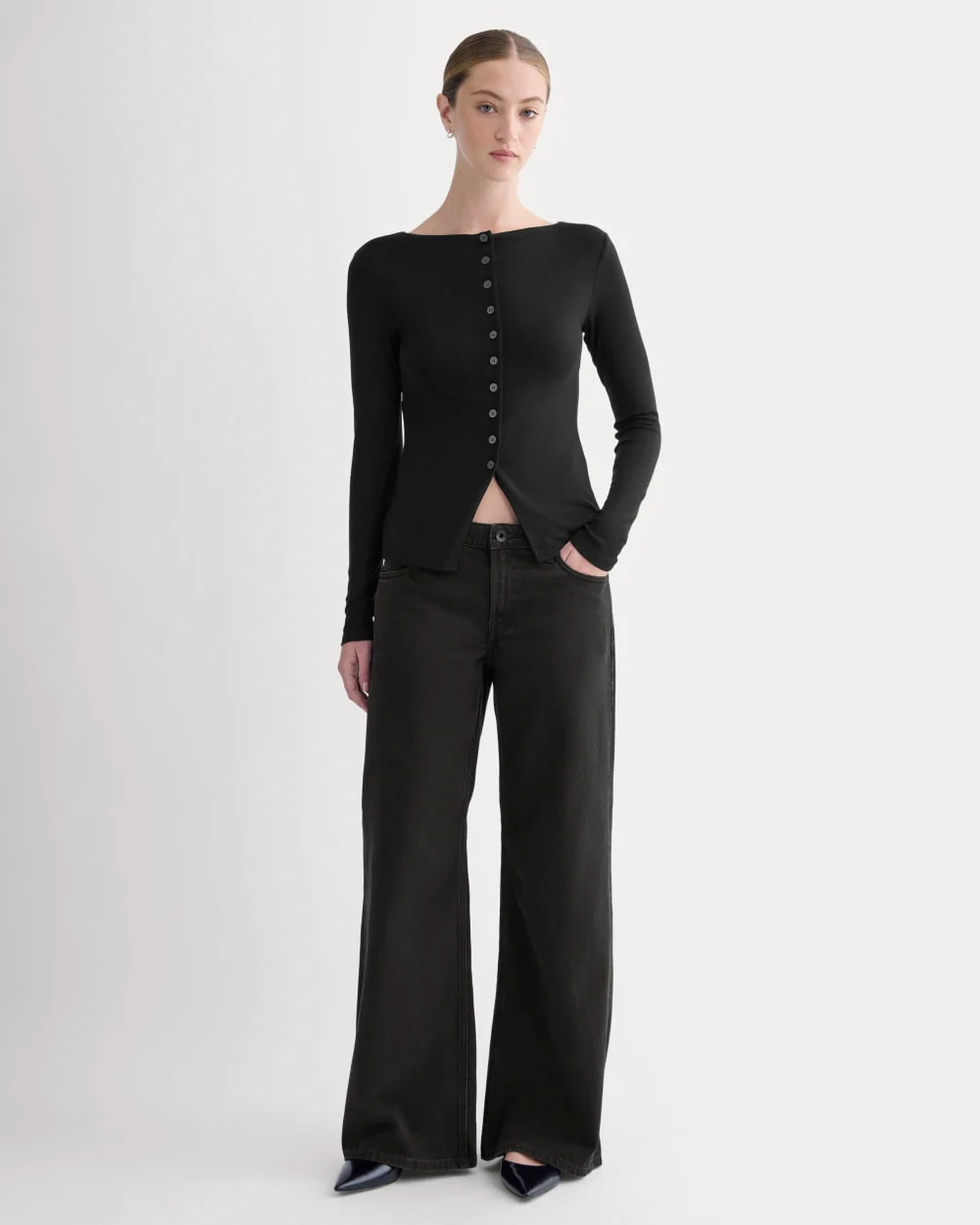 Button-Up Top in Butterluxe | Black - Image 3
