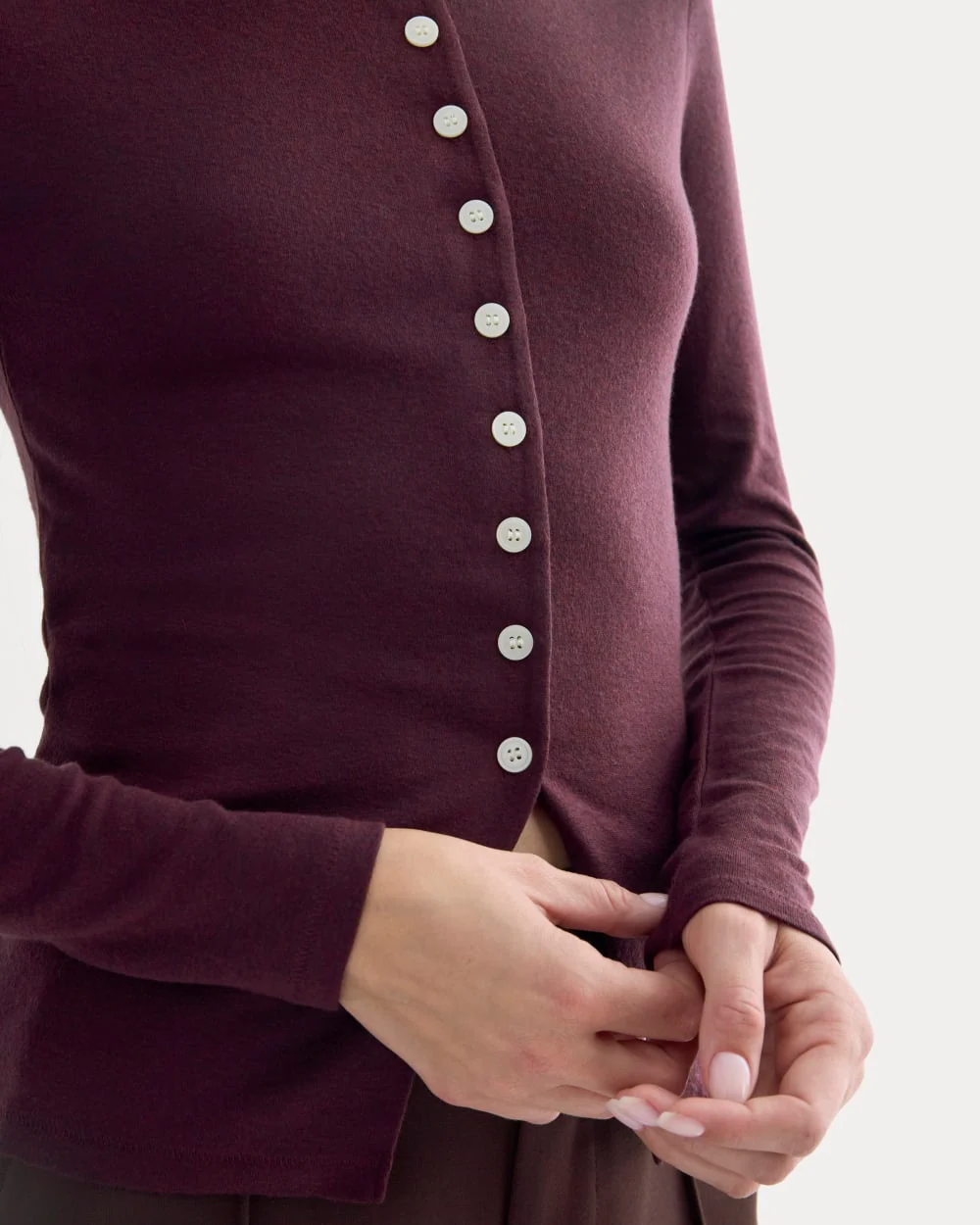 Button-Up Top in Butterluxe | Deep Plum - Image 4