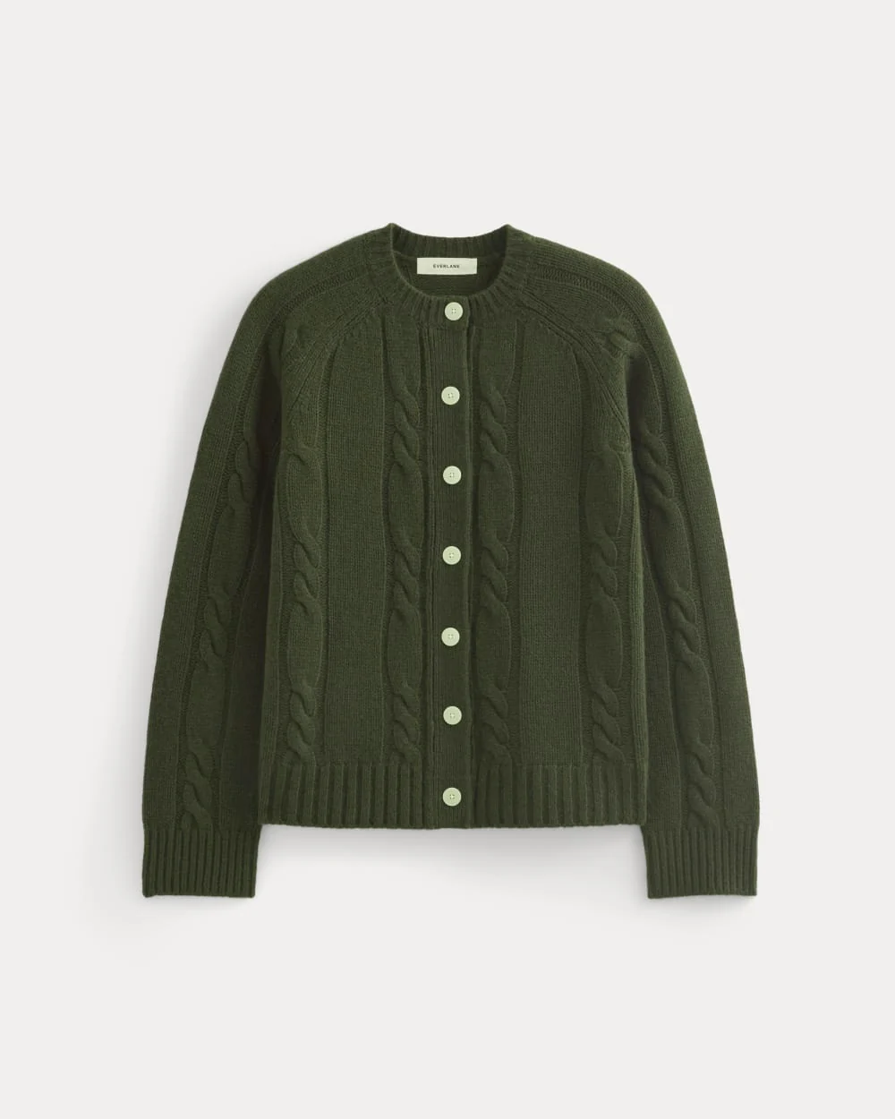 Cable Cardigan in Extrafine Luxe Merino | Dark Forest - Image 2