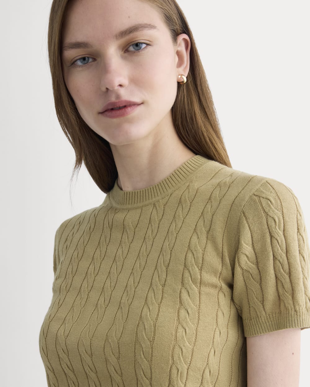The Cable Crew in Cotton Cashmere | Classic Khaki - Image 4