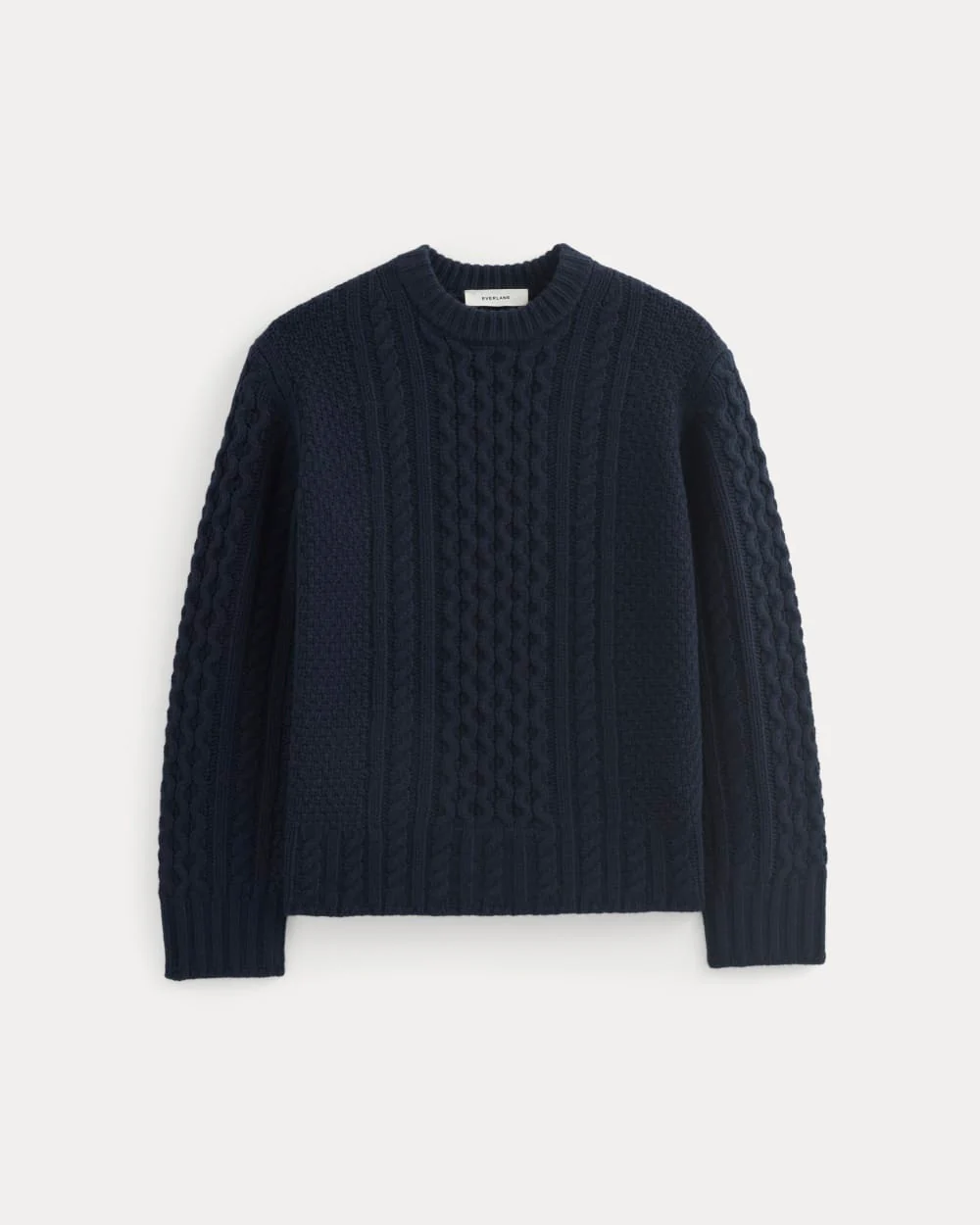 Cable Sweater in Luxe Merino | Navy - Image 2