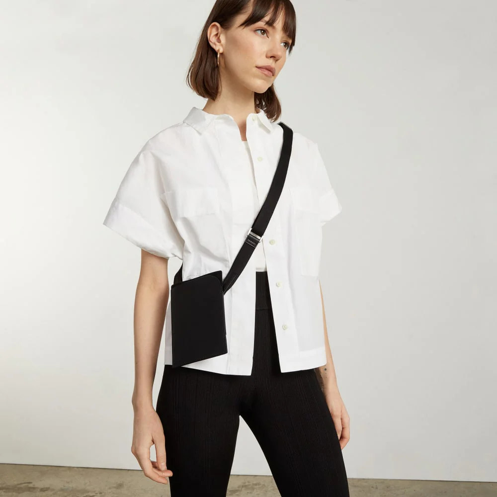The Cactus Leather Mini Sling Bag | Black - Image 2