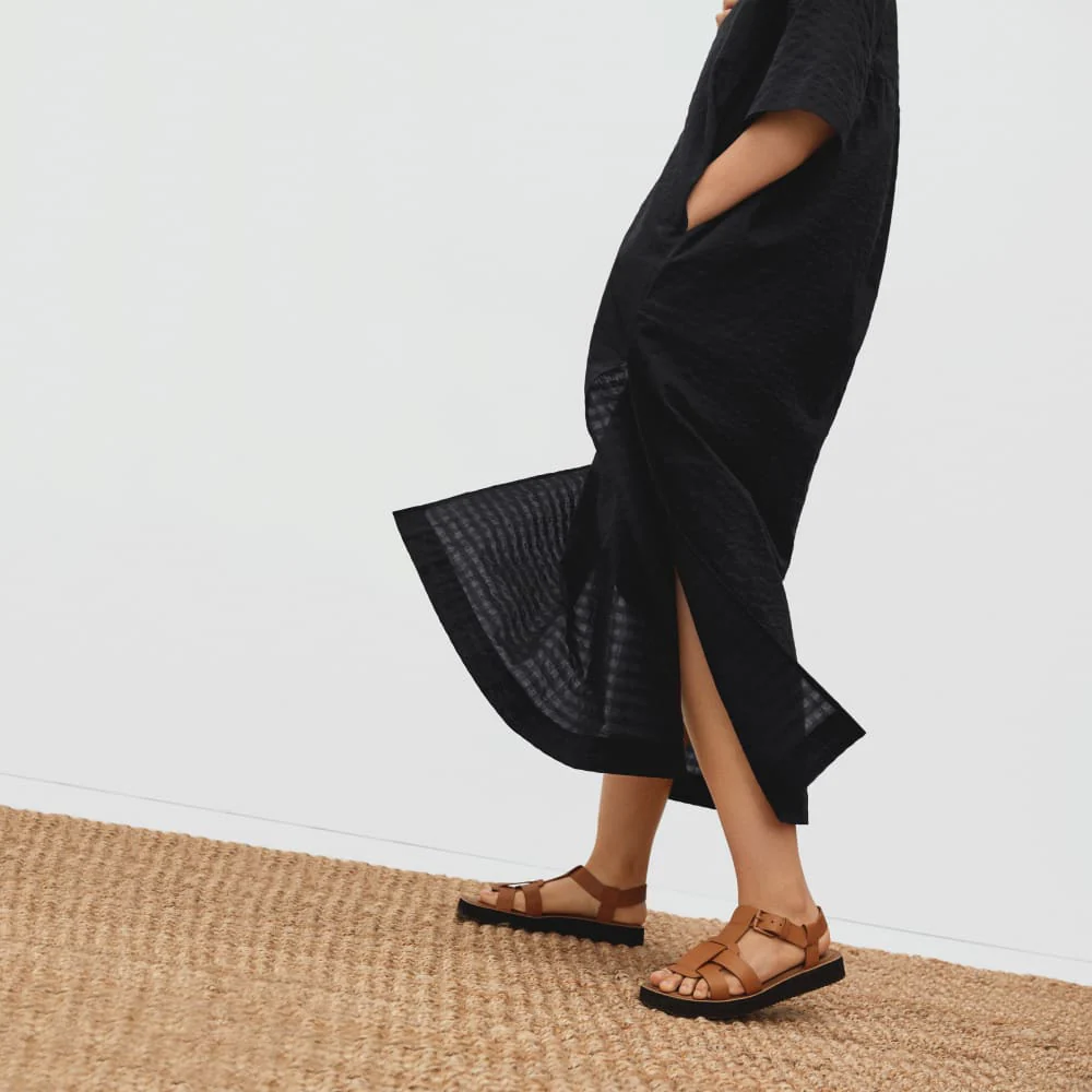 The Caftan Dress | Black Check - Image 5