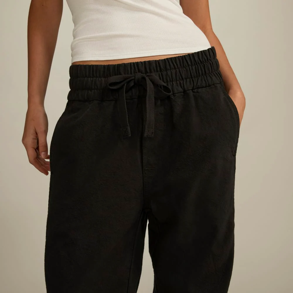 The Canvas Organic Cotton Pull-On Pant | Black - Image 4