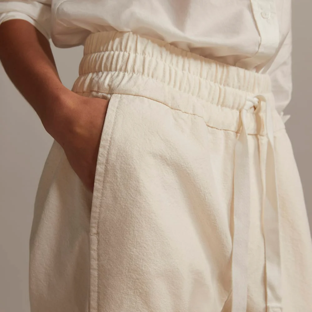 The Canvas Organic Cotton Pull-On Pant | Bone - Image 4