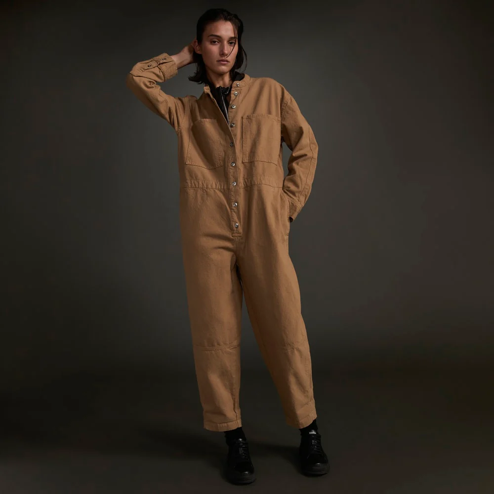 The Canvas Organic Cotton Coverall | Cappuccino - Image 3