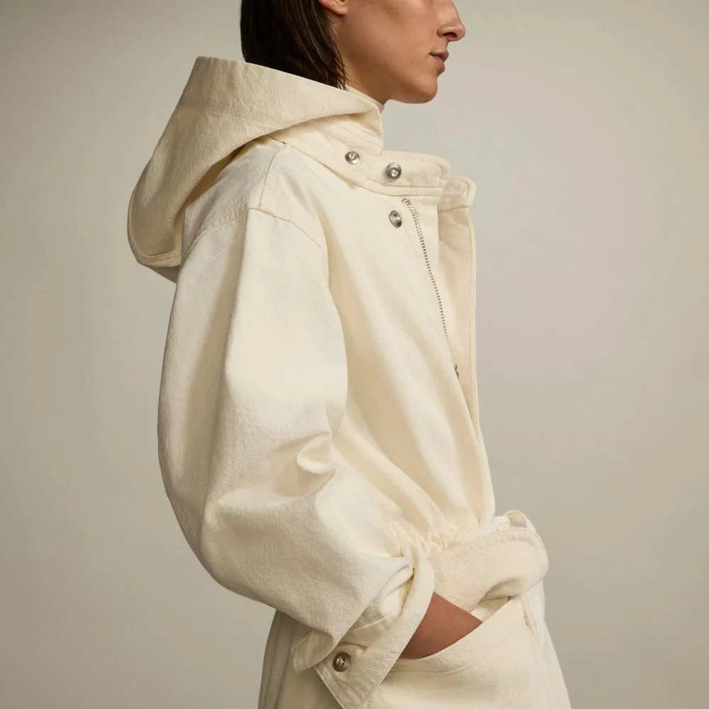 The Canvas Organic Cotton Parka | Bone - Image 5