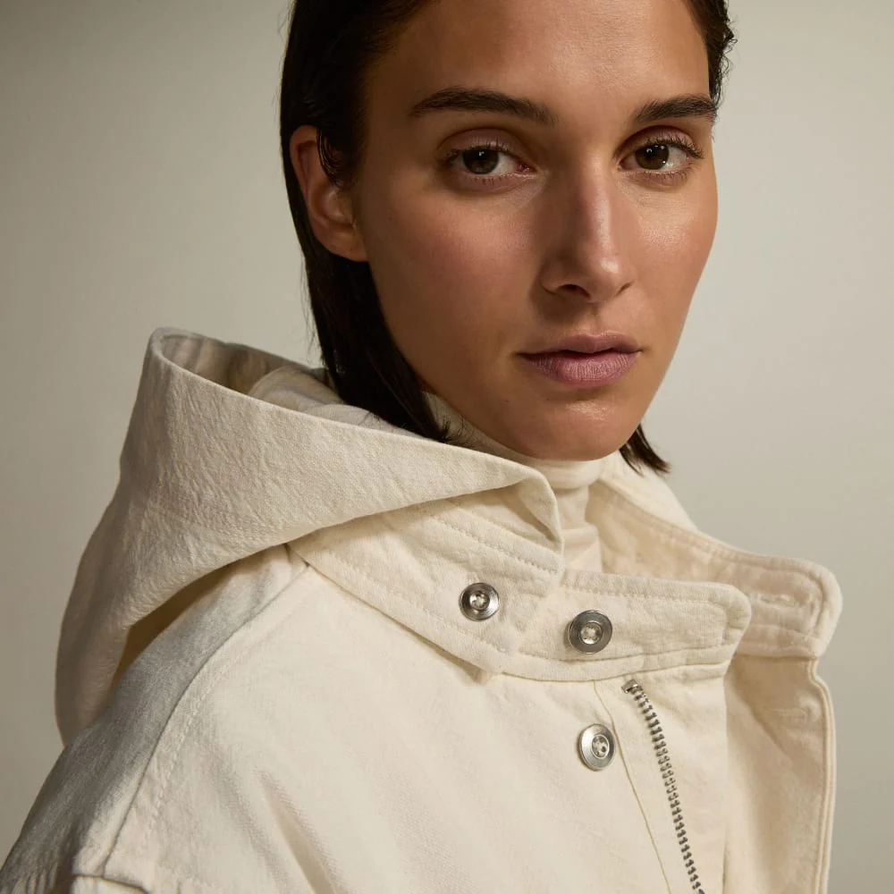 The Canvas Organic Cotton Parka | Bone - Image 6