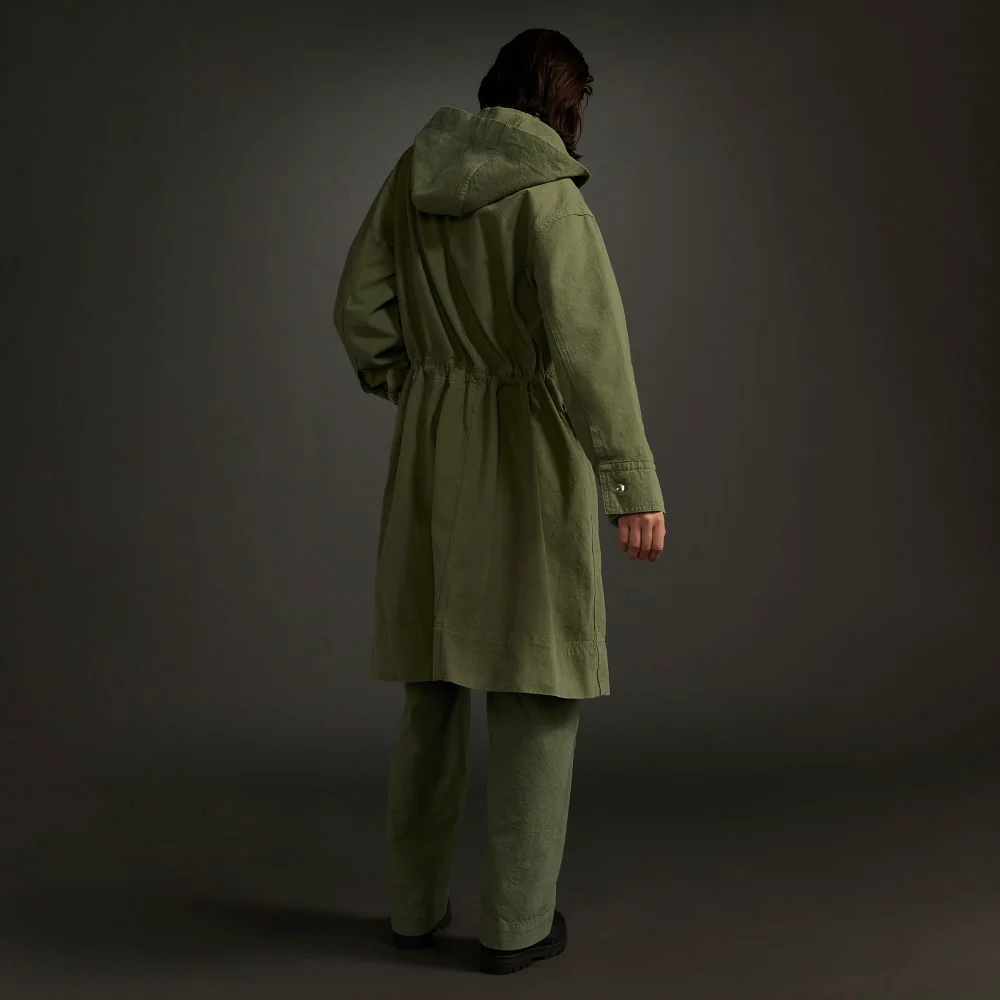 The Canvas Organic Cotton Parka | Forest Green - Image 3