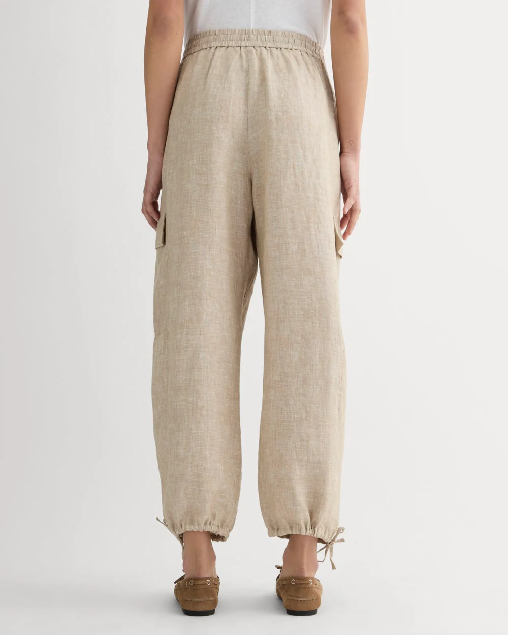 The Cargo Curve Pant in Linen | Cornstalk Chambray - Image 5