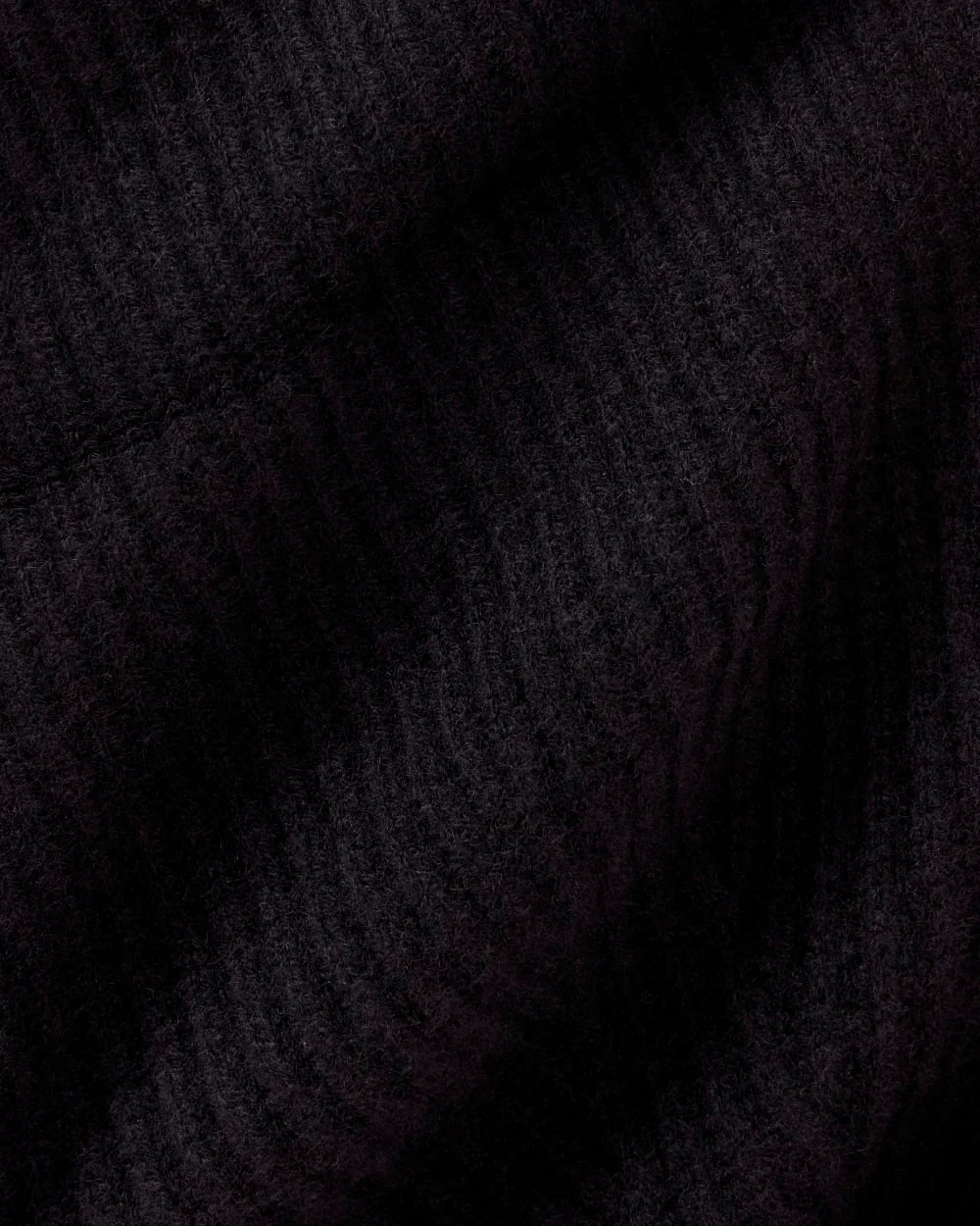 The Cashmere Fine Rib Beanie |  Black - Image 4