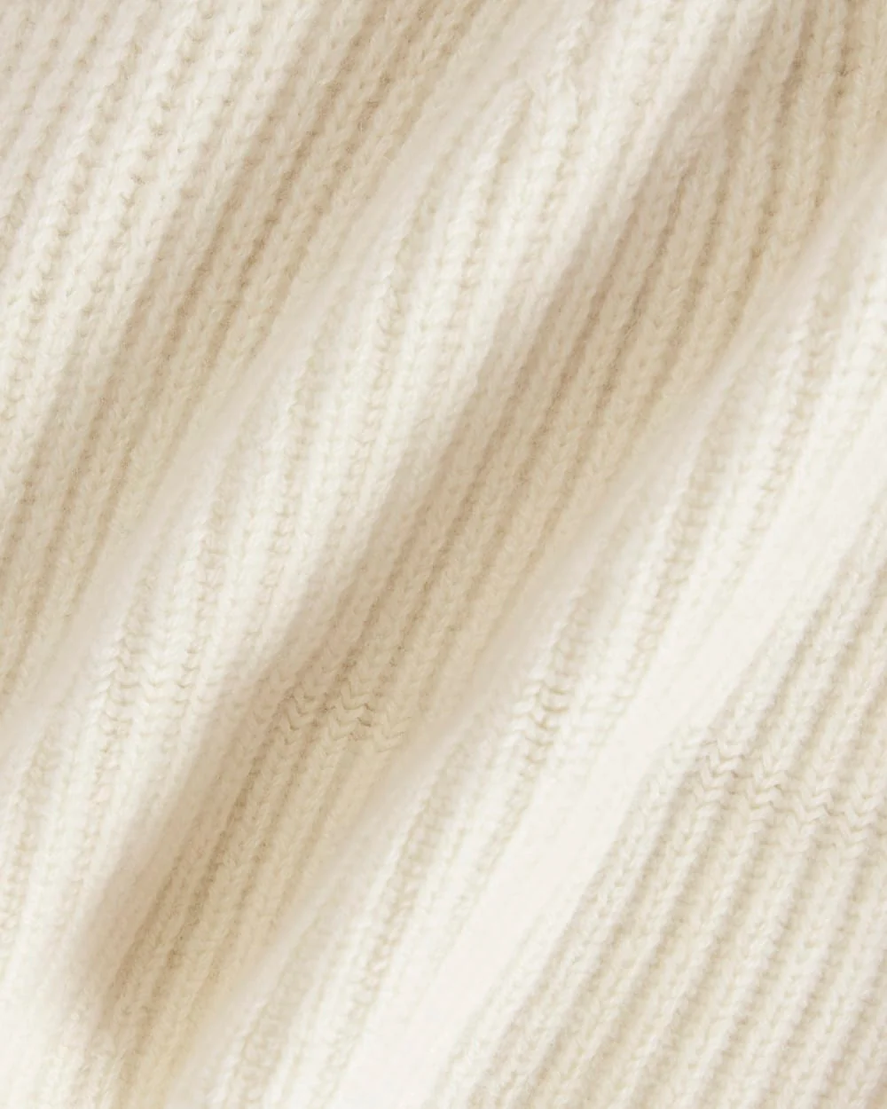 The Cashmere Fine Rib Beanie | Bone - Image 6