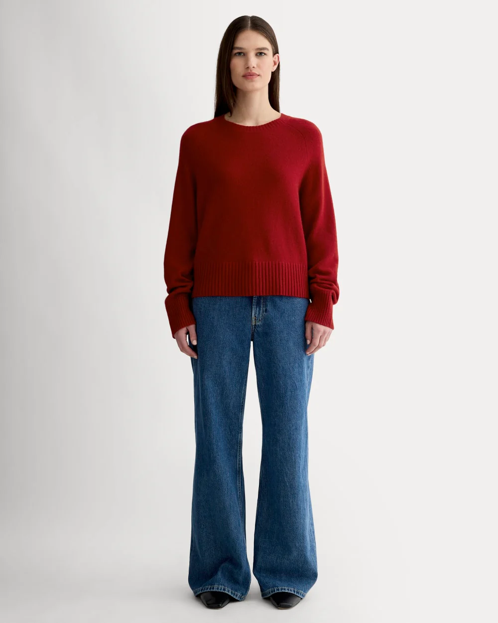 The Boxy Crew in Cashmere | Berry Red - Image 3
