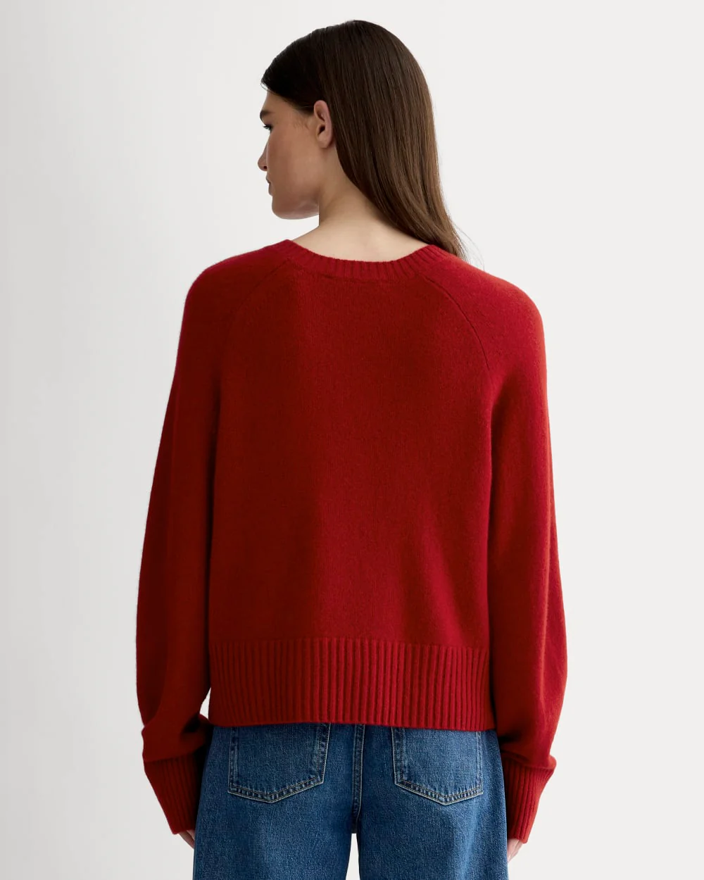 The Boxy Crew in Cashmere | Berry Red - Image 5