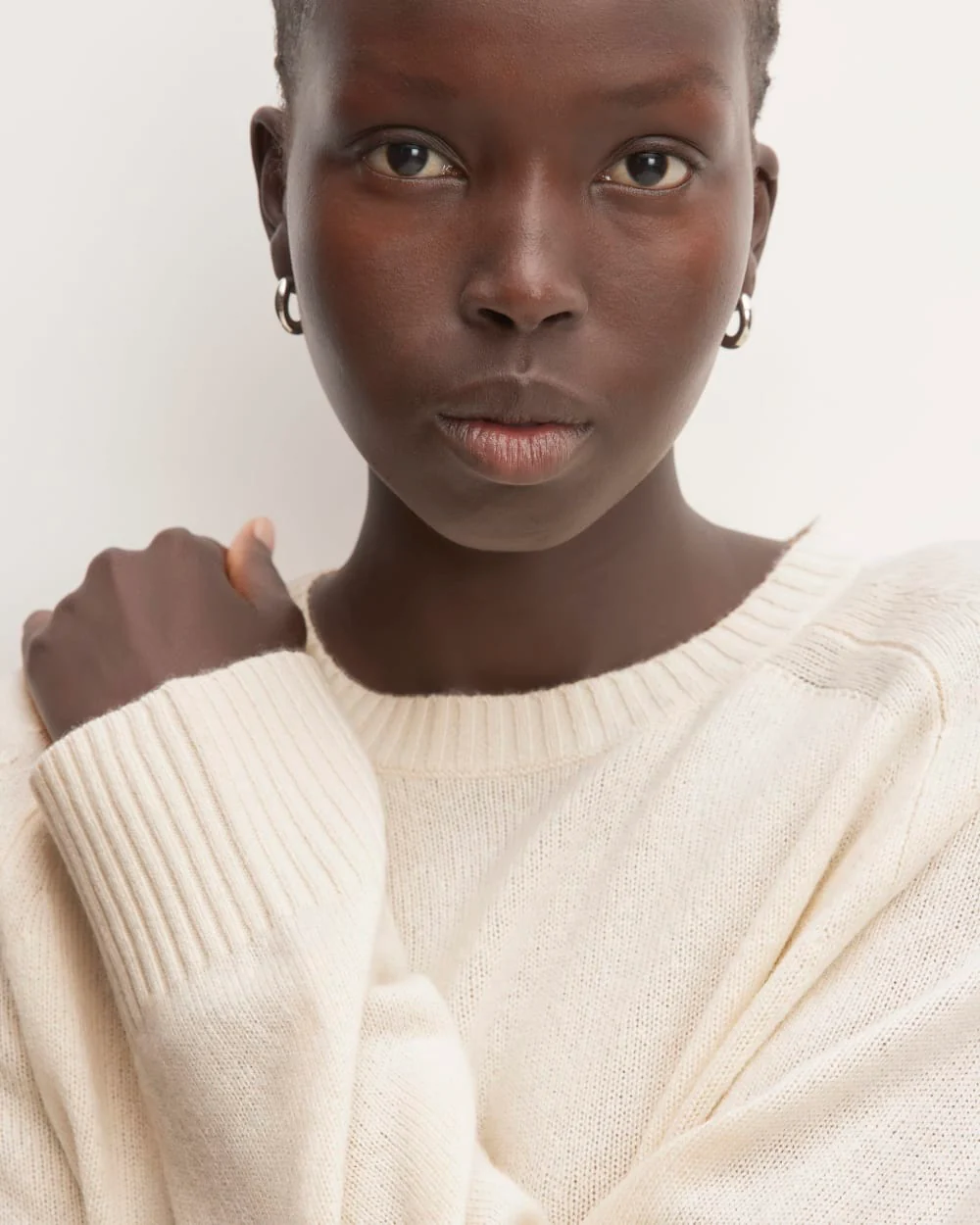 The Boxy Crew in Cashmere | Bone - Image 4